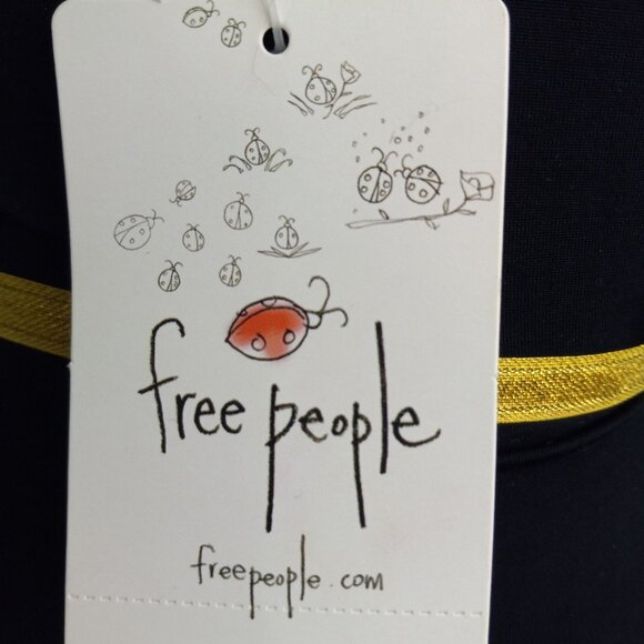 Free People M Medium Bra Top Blue Geo C Strapless Bandeau Womens Clothing NEW - Picture 7 of 8